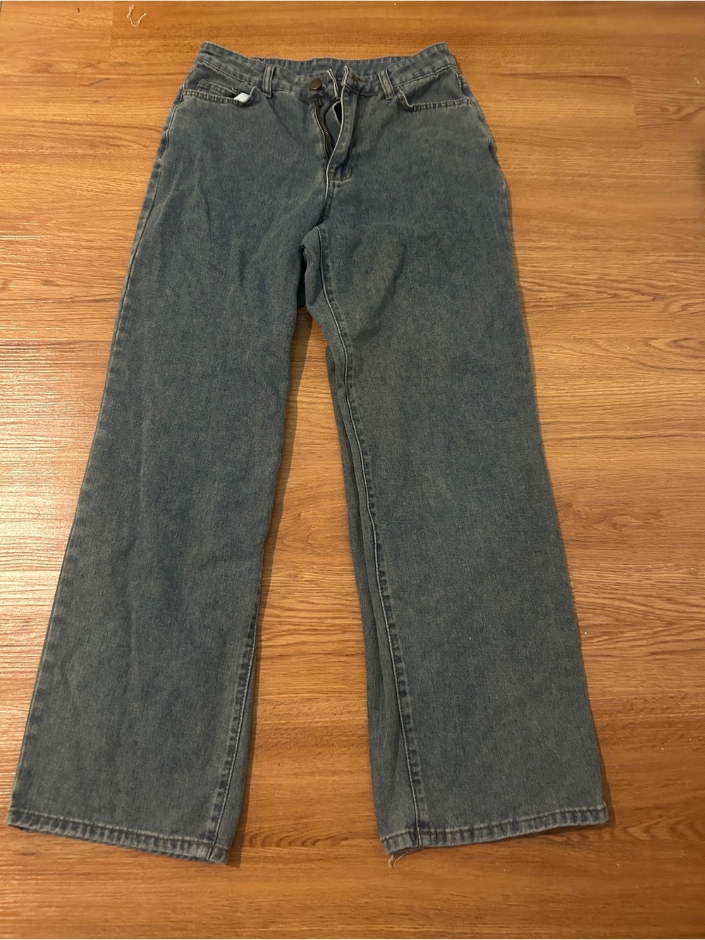 Missguided Wide Leg Jeans in Washed Blue